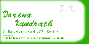 dorina kundrath business card
